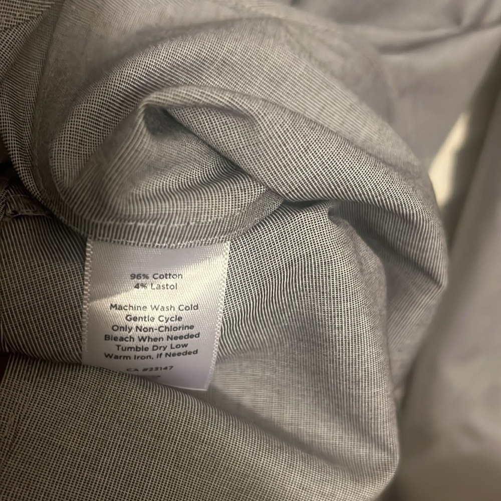 Talbots size 16 wrinkle resistant gray boyfriend shirt bottom down old money - Picture 7 of 7
